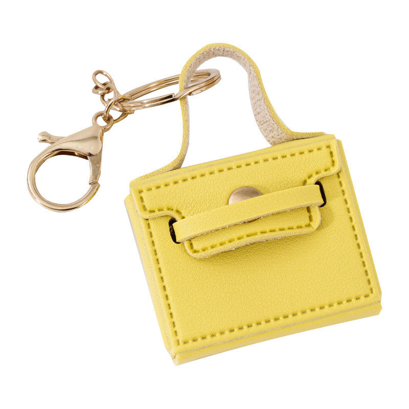 Wholesale Solid color small square bag keychain